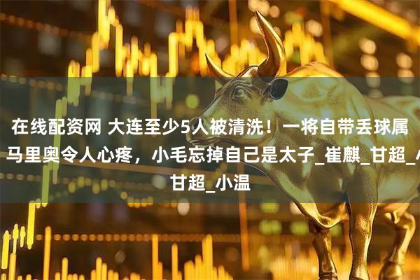 在线配资网 大连至少5人被清洗！一将自带丢球属性，马里奥令人心疼，小毛忘掉自己是太子_崔麒_甘超_小温
